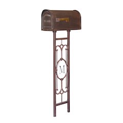 Classic Curbside Mailbox with Monogram Mailbox Post