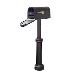 Classic Curbside Mailbox with Locking Insert and Bradford Mailbox Post