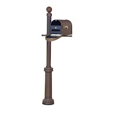 Classic Curbside Mailbox, Locking Insert and Fresno Mailbox Post