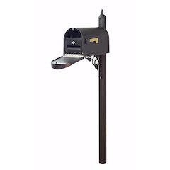 Classic Curbside Mailbox with Locking Insert and Albion Mailbox Post