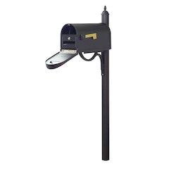 Classic Curbside Mailbox with Locking Insert and Richland Mailbox Post