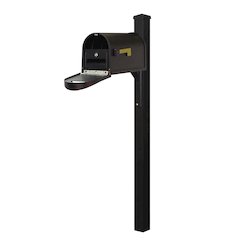Curbside Mailbox wtih Locking Insert and Wellington Direct Burial Mailbox Smooth