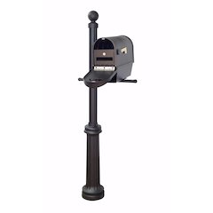 Classic Curbside Mailbox with Newspaper Tube, Locking Insert and Fresno Mailbox