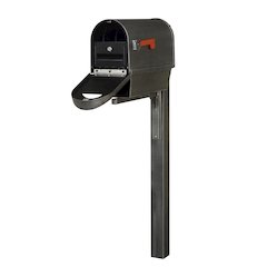 Curbside Mailbox with Newspaper Tube, Locking Insert and Wellington Mailbox