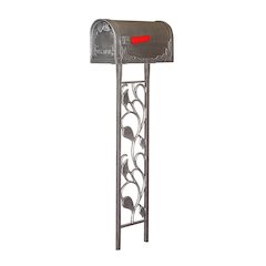 Floral Curbside Mailbox with Floral Mailbox Post