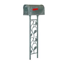 Floral Curbside Mailbox with Floral Mailbox Post