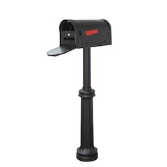 Floral Curbside Mailbox, Locking Insert and Bradford Mailbox Post
