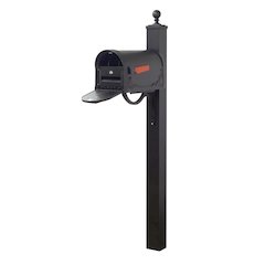 Floral Curbside Mailbox with Locking Insert and Springfield Mailbox Post