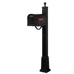 Floral Curbside Mailbox and Springfield Mailbox Post with Base