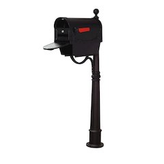 Floral Curbside Mailbox with Newspaper Tube