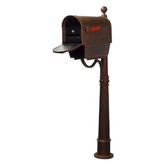 Floral Curbside Mailbox with Newspaper Tube
