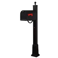 Titan Aluminum Curbside Mailbox and  Springfield Mailbox Post with Base