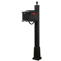 Kingston Curbside Mailbox and Springfield Mailbox Post with Base