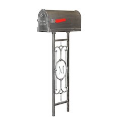 Savannah Curbside Mailbox with Monogram Mailbox Post