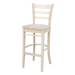 Emily Bar height Stool - 30" Seat Height, Unfinished