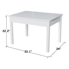 Table With Lift Up Top For Storage, White