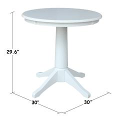 30" Round Top Pedestal Table - 28.9"H