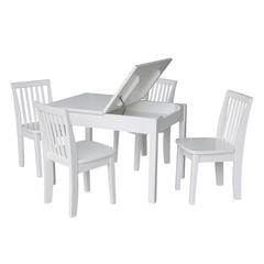 Table With 4 Mission Juvenile Chairs, White