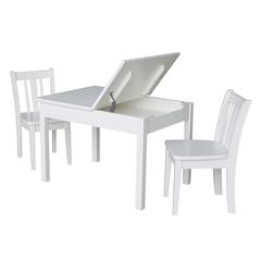 Table With 2 San Remo Juvenile Chairs, White