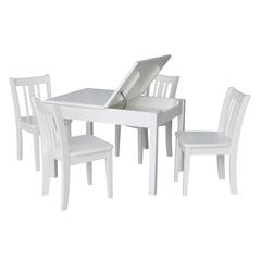 Table With 4 San Remo Juvenile Chairs, White