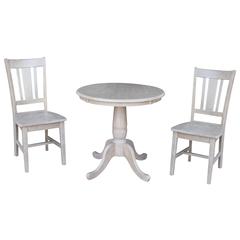 30" Round Top Pedestal Table - With 2 San Remo Chairs