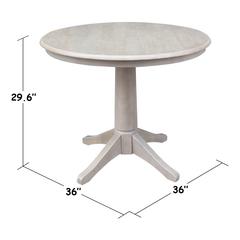 36" Round Top Pedestal Table - 28.9"H