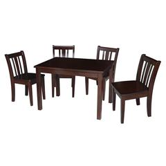 Table With 4 San Remo Juvenile Chairs, Rich Mocha