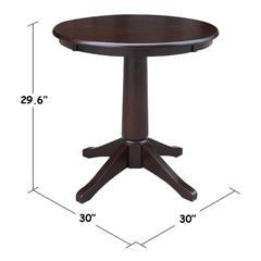 30" Round Top Pedestal Table - 28.9"H