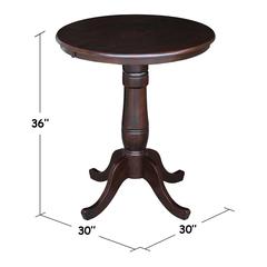 30" Round Top Pedestal Table - 34.9"H
