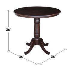 36" Round Top Pedestal Table - 34.9"H