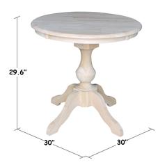 30" Round Top Pedestal Table - 28.9"H