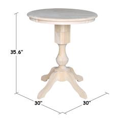 30" Round Top Pedestal Table - 34.9"H