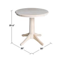 30" Round Top Pedestal Table - 28.9"H