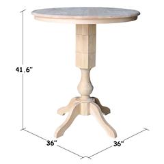 36" Round Top Pedestal Table - 40.9"H