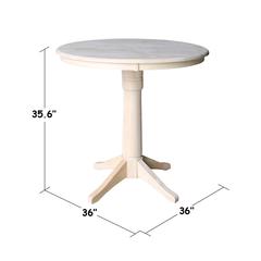36" Round Top Pedestal Table - 34.9"H