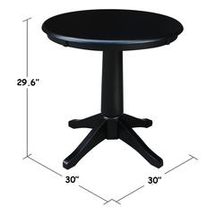 30" Round Top Pedestal Table - 28.9"H