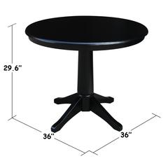 36" Round Top Pedestal Table - 28.9"H