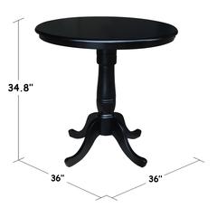 36" Round Top Pedestal Table - 34.9"H