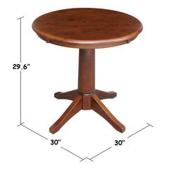 30" Round Top Pedestal Table - 28.9"H