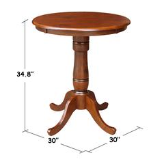 30" Round Top Pedestal Table - 34.9"H