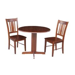 36" Dual Drop Leaf Table With 2 San Remo Chairs