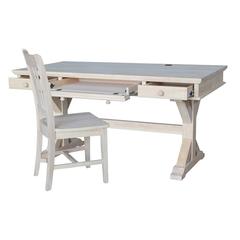Executive Desk - With Canyon Base, Unfinished