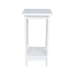 24" X-Sided Plant Stand , Snow White