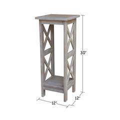30" X-Sided Plant Stand , Washed Gray Taupe