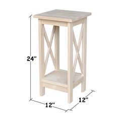 24" X-Sided Plant Stand , Ready to finish