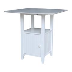 Dual Drop Leaf Bistro Table, Counter Height with Storage
