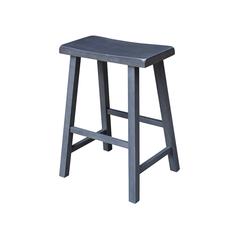 Saddle Seat Counter Height Stool in Heather Gray with 24 in. Seat Height
