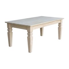 Unfinished Hardwood Coffee Table with Durable Construction and Easy Maintenance