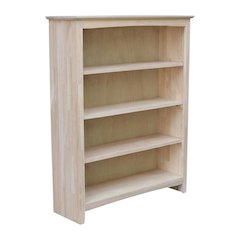 Laminated Wood Bookcase with Spacious Shelves for Home Office Storage