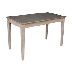 Gray Writing Desk With Drawer For Office Spaces, Modern Design